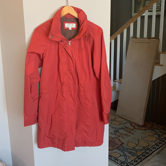 Orvis Jackets & Coats Orvis Womens Travel Raincoat With Attached Hood And Packaway Pouch